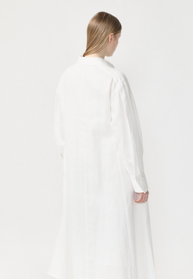 LINEN TWILL DRESS 詳細画像 White 3