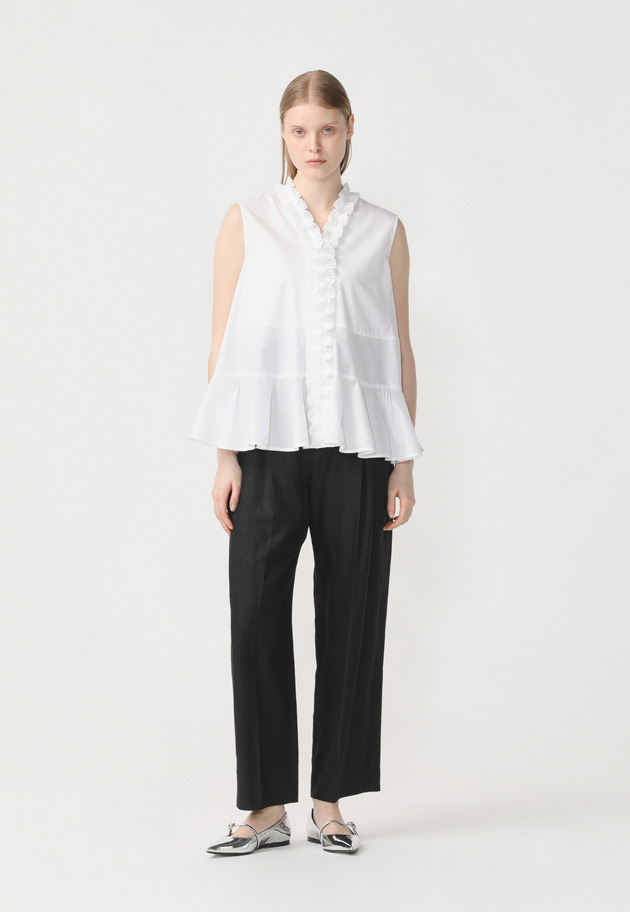 COTTON KARAMI BLOUSE 詳細画像 White 1