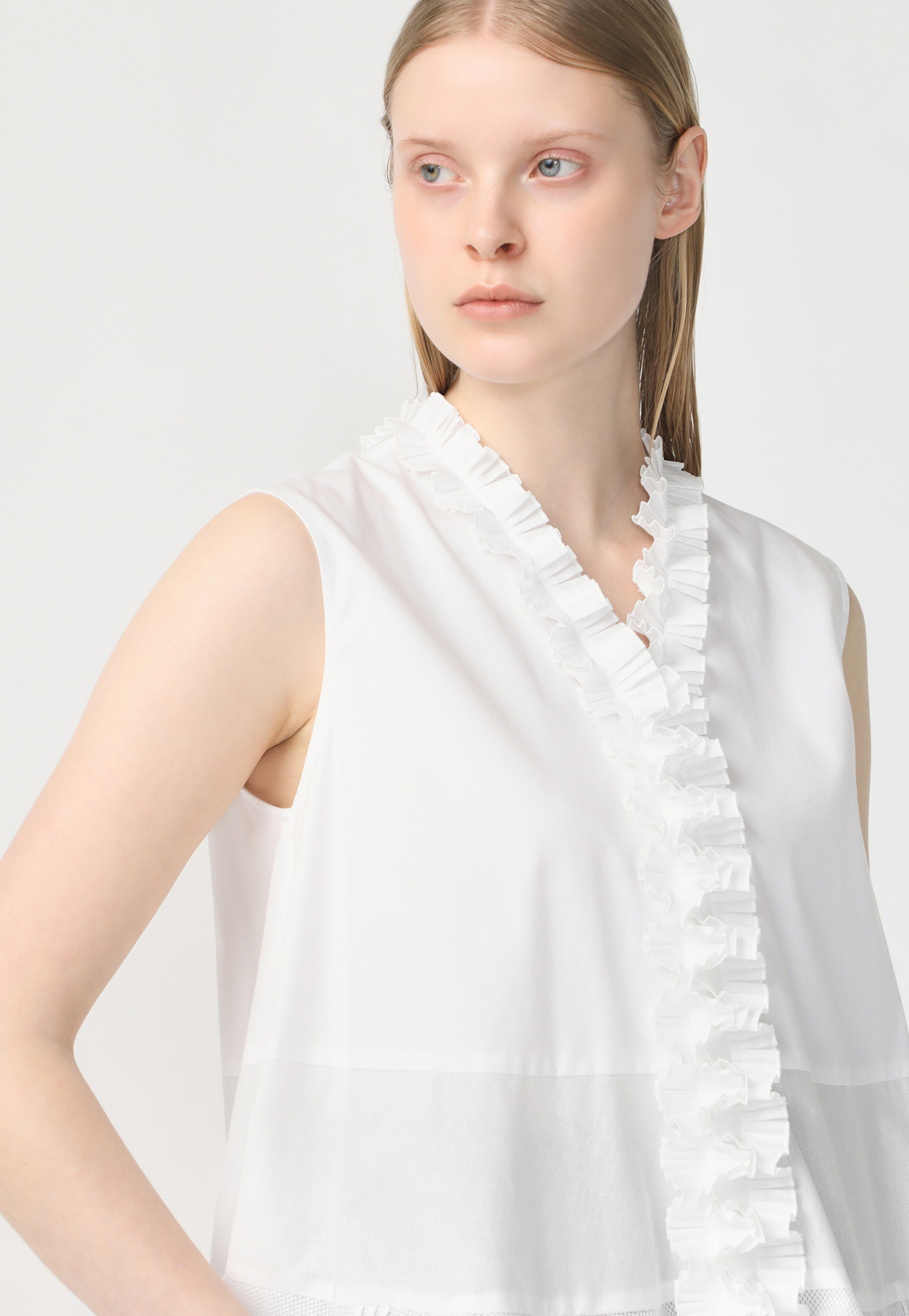 COTTON KARAMI BLOUSE 詳細画像 White 4