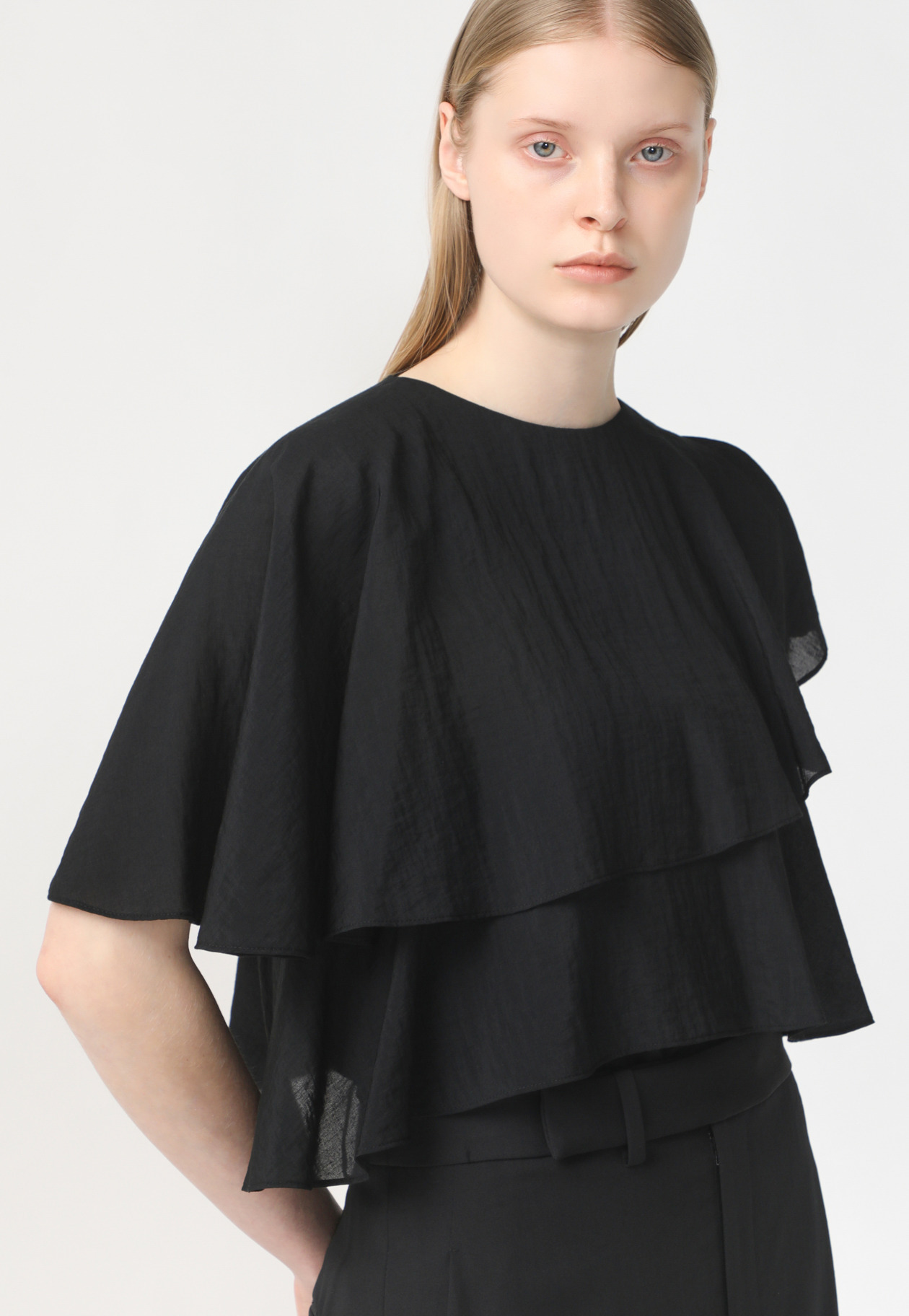 FLARE BLOUSE 詳細画像 Black 2