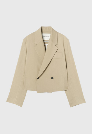 LINEN POLYESTER TWILL JACKET