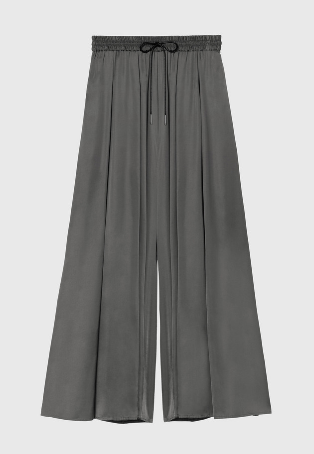 VISCOSE SATIN TUCK WIDE PANTS 詳細画像 Chcl 1