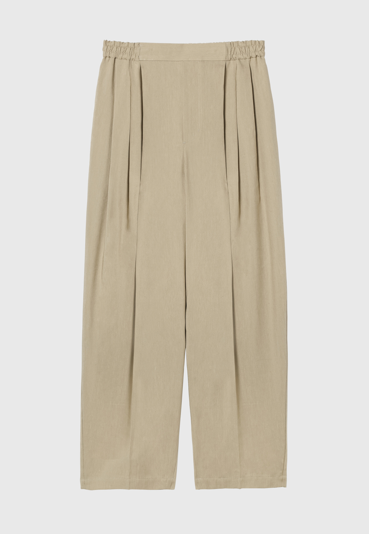 LINEN POLYESTER TWILL PANTS 詳細画像 Beige 1