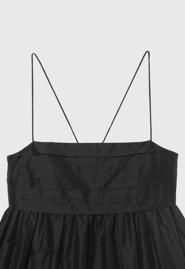 TAFFETA TUCK CAMISOLE BLOUSE / タフタタックキャミソールブラウス 詳細画像 Black 6