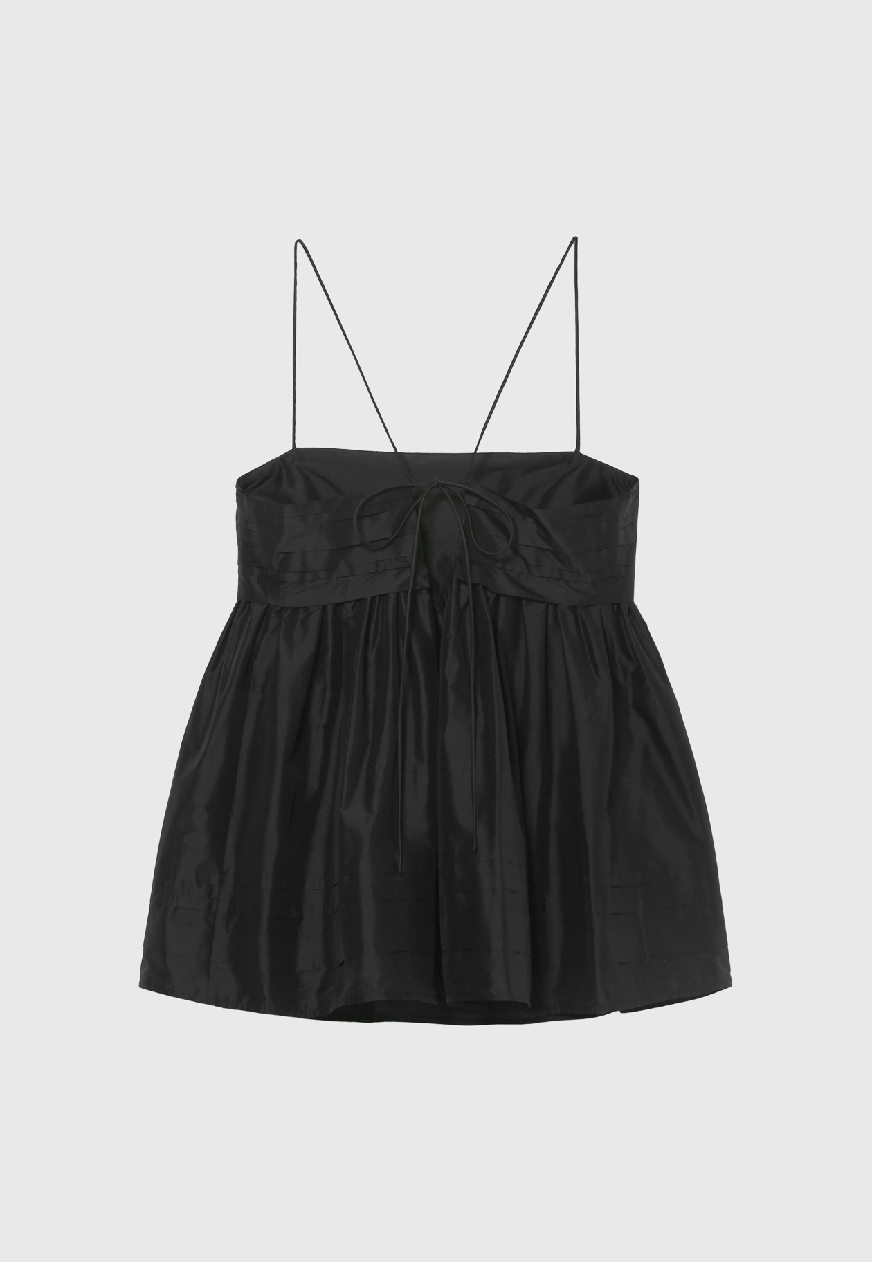 TAFFETA TUCK CAMISOLE BLOUSE / タフタタックキャミソールブラウス 詳細画像 Black 5