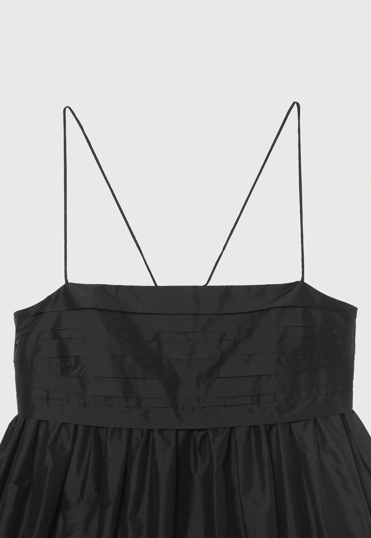 TAFFETA TUCK CAMISOLE BLOUSE / タフタタックキャミソールブラウス 詳細画像 Black 6