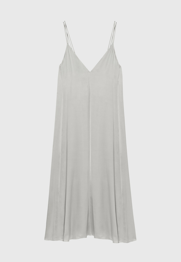 VISCOSE SATIN CAMISOLE DRESS / ヴィスコースサテンキャミソールドレス 詳細画像 L.GY 1