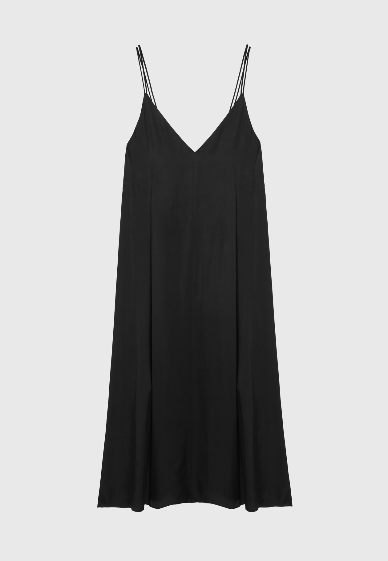 VISCOSE SATIN CAMISOLE DRESS / ヴィスコースサテンキャミソールドレス 詳細画像 Black 1