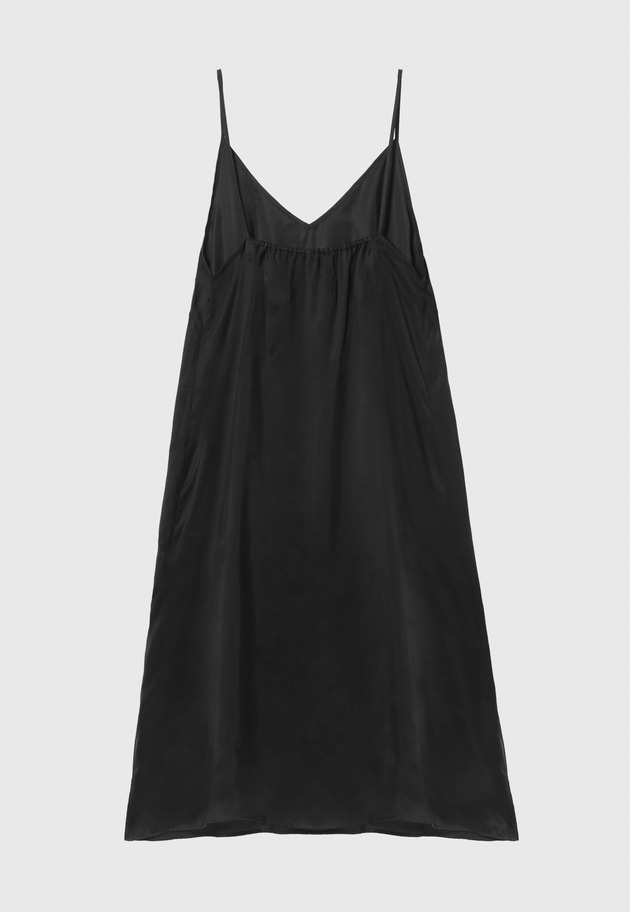WASHABLE LINEN LACE UP DRESS / ウォッシャブルリネンレースアップドレス 詳細画像 Black 5