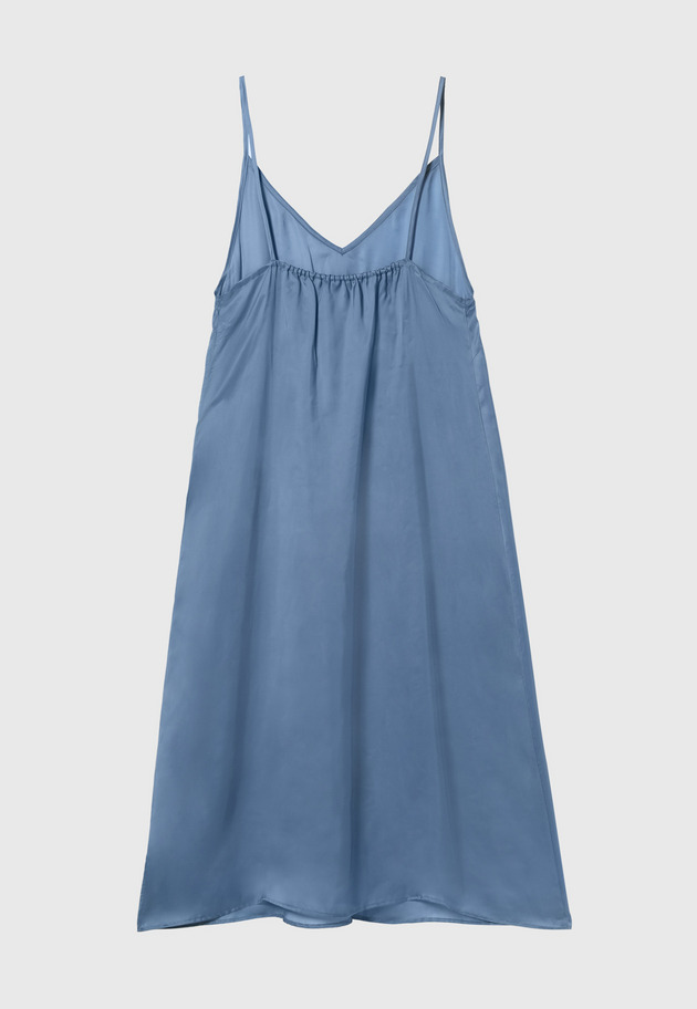 WASHABLE LINEN LACE UP DRESS / ウォッシャブルリネンレースアップドレス 詳細画像 Blue 10