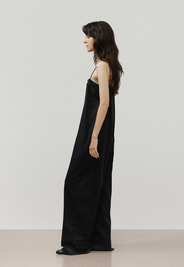 WOOL GABARDINE SALOPETTE / ウールギャバジンサロペット 詳細画像 Black 2