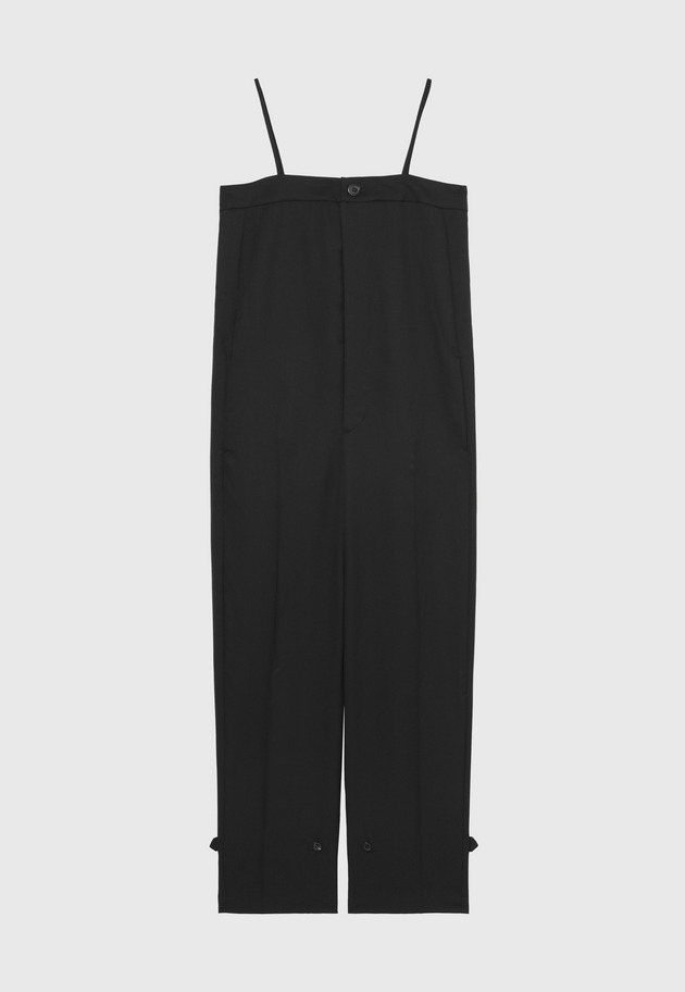 WOOL GABARDINE SALOPETTE / ウールギャバジンサロペット 詳細画像 Black 5
