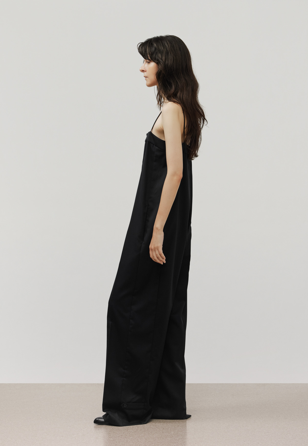WOOL GABARDINE SALOPETTE / ウールギャバジンサロペット 詳細画像 Black 2