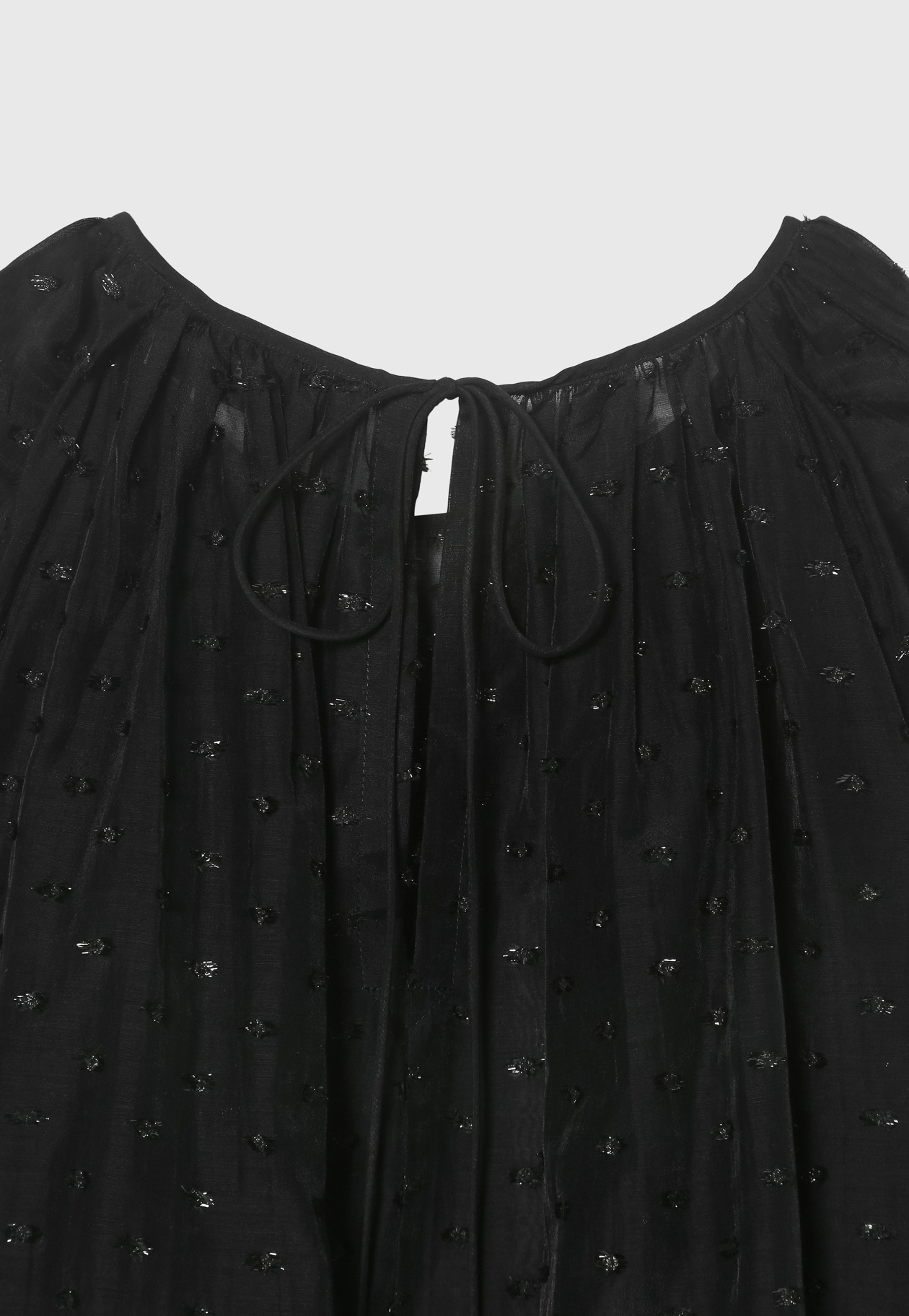 LAME JACQUARD BLOUSE / ラメジャガードブラウス 詳細画像 Black 4