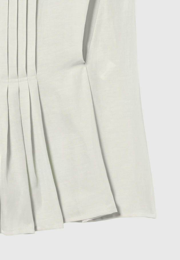TWILL WASHER TUCK NO SLEEVE BLOUSE / ツイルワッシャータックノースリーブブラウス 詳細画像 Beige 11