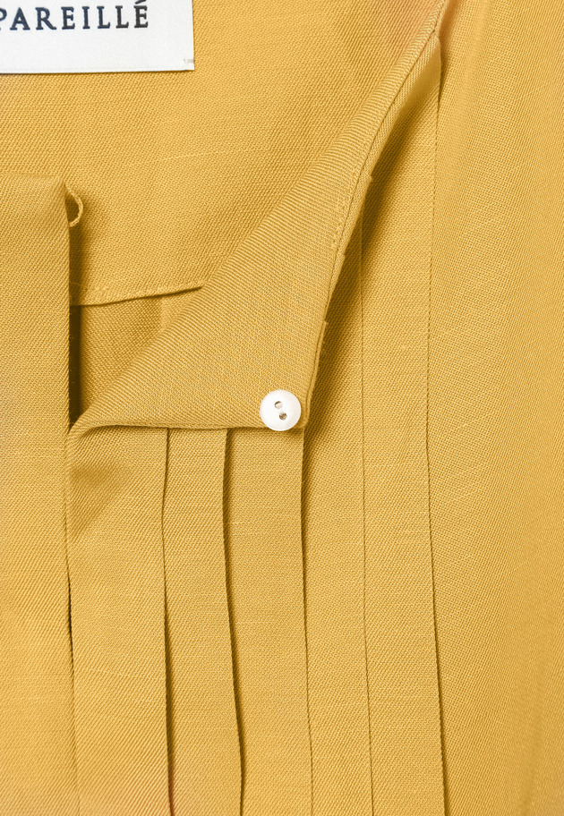 TWILL WASHER TUCK NO SLEEVE BLOUSE / ツイルワッシャータックノースリーブブラウス 詳細画像 Yellow 2
