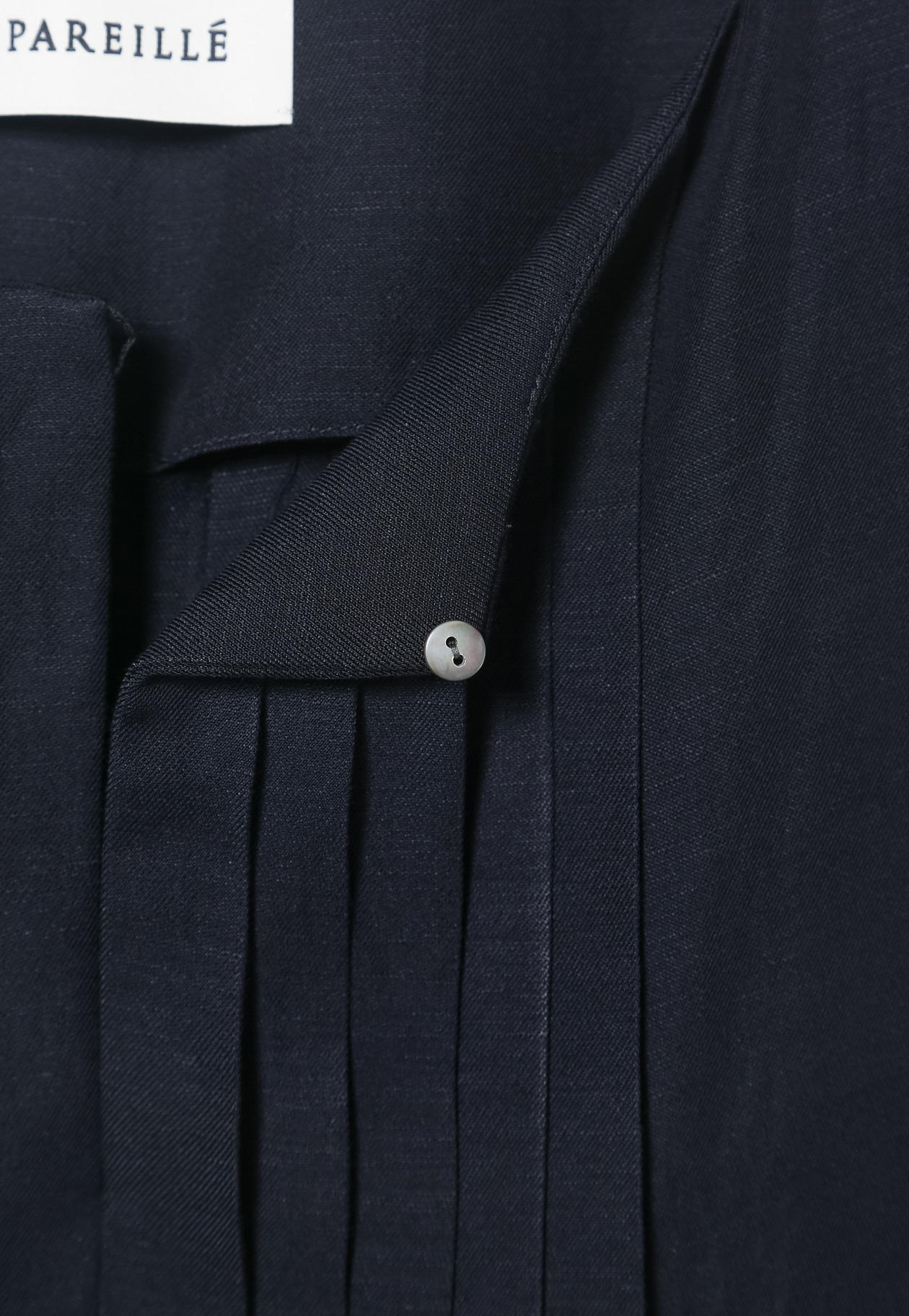 TWILL WASHER TUCK NO SLEEVE BLOUSE / ツイルワッシャータックノースリーブブラウス 詳細画像 Navy 2