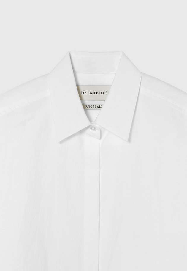 COTTON NYLON CACHE-COEUR BLOUSE / コットンナイロンカシュクールブラウス 詳細画像 White 6