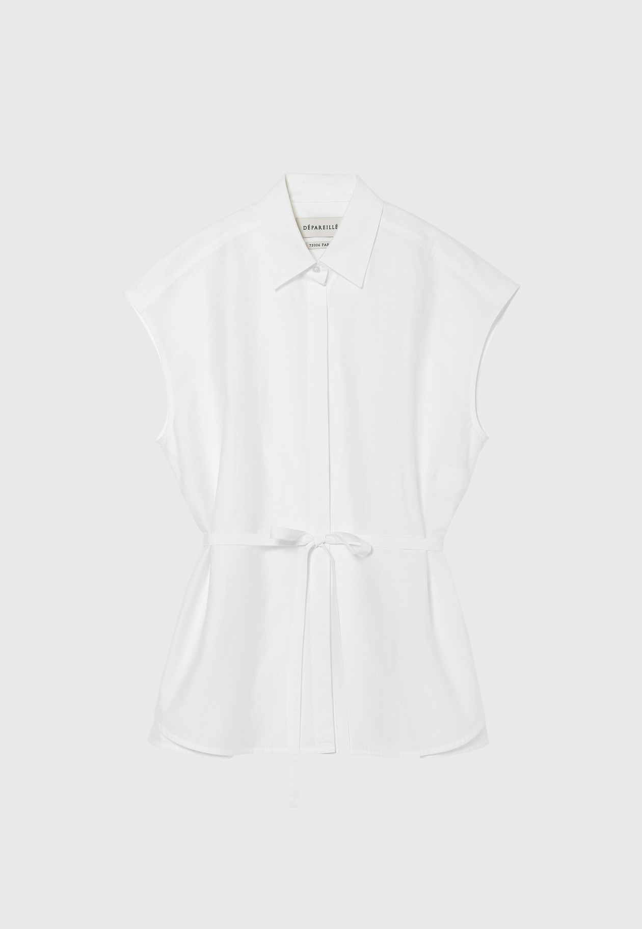 COTTON NYLON CACHE-COEUR BLOUSE / コットンナイロンカシュクールブラウス 詳細画像 White 5