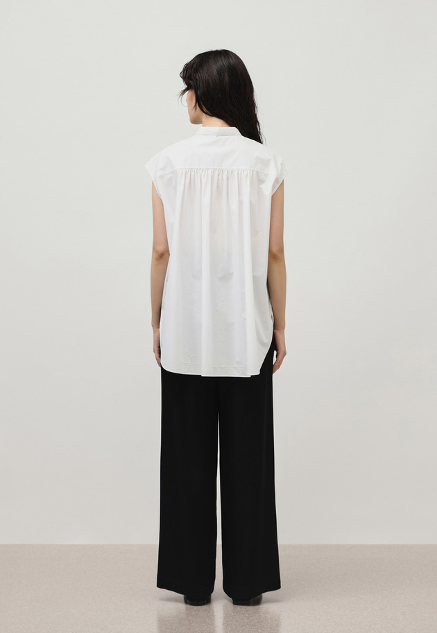TYPEWRITER BOW NO SLEEVE BLOUSE / タイプライターボウノースリーブブラウス 詳細画像 White 5