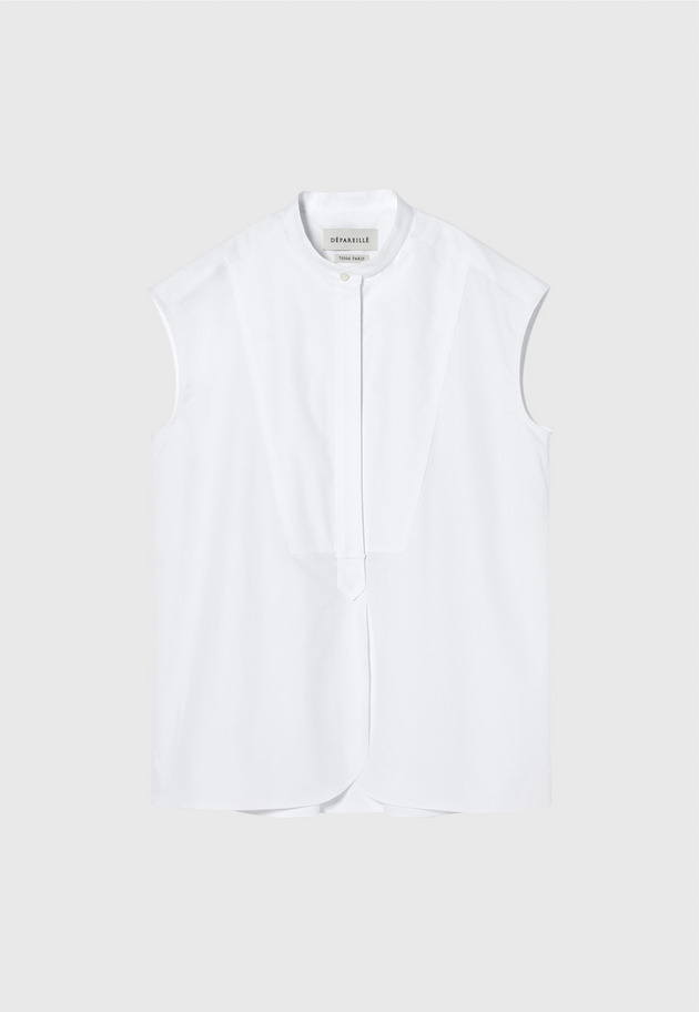 TYPEWRITER BOW NO SLEEVE BLOUSE / タイプライターボウノースリーブブラウス 詳細画像 White 9