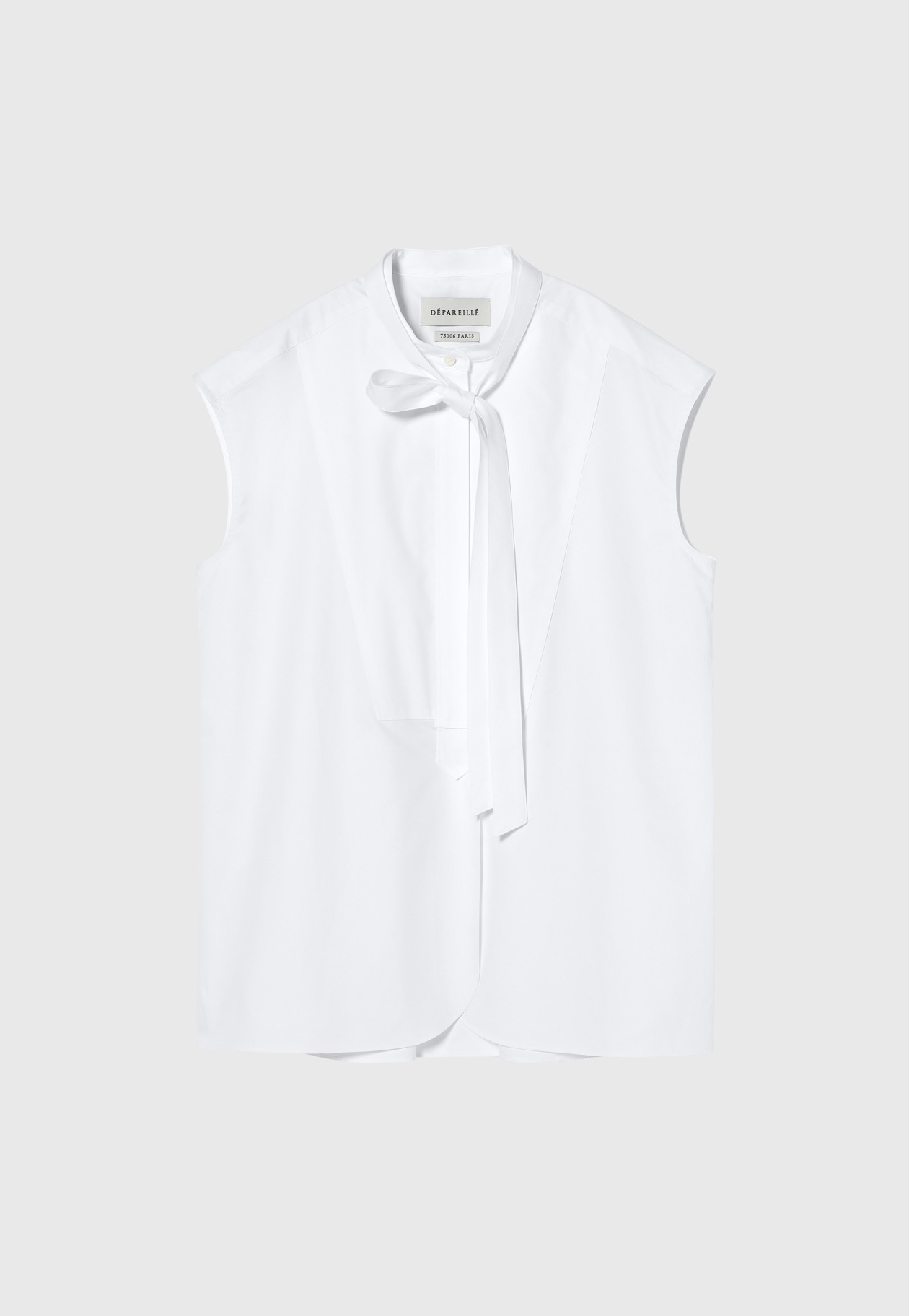 TYPEWRITER BOW NO SLEEVE BLOUSE / タイプライターボウノースリーブブラウス 詳細画像 White 8