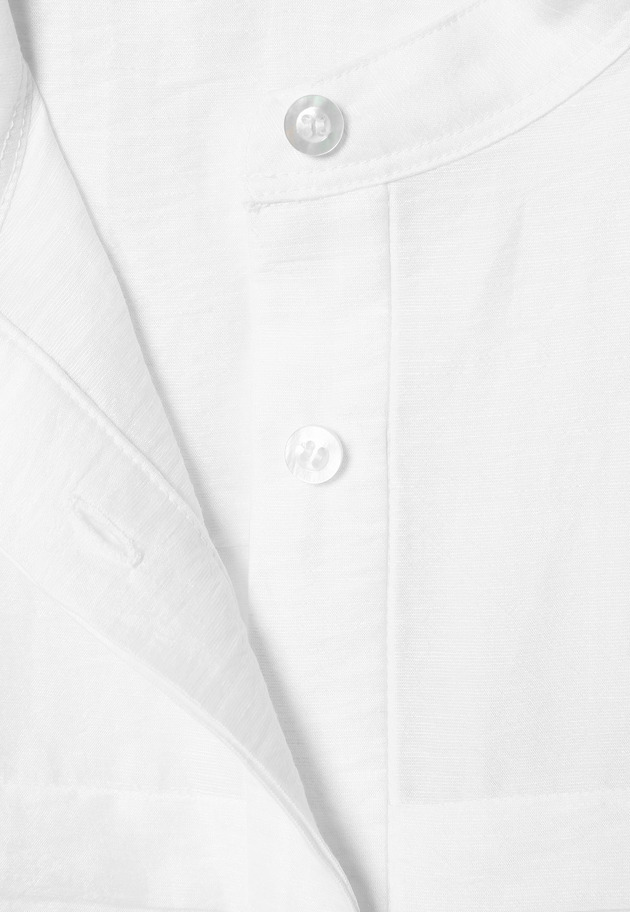 WASHABLE LINEN NO SLEEVE PEPLUM BLOUSE / ウォッシャブルリネンノースリーブペプラムブラウス 詳細画像 White 2