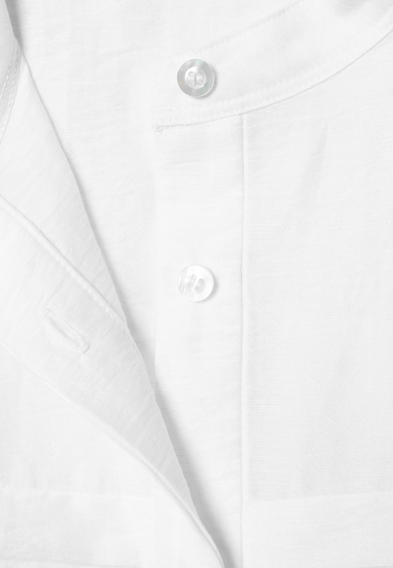 WASHABLE LINEN NO SLEEVE PEPLUM BLOUSE / ウォッシャブルリネンノースリーブペプラムブラウス 詳細画像 White 2