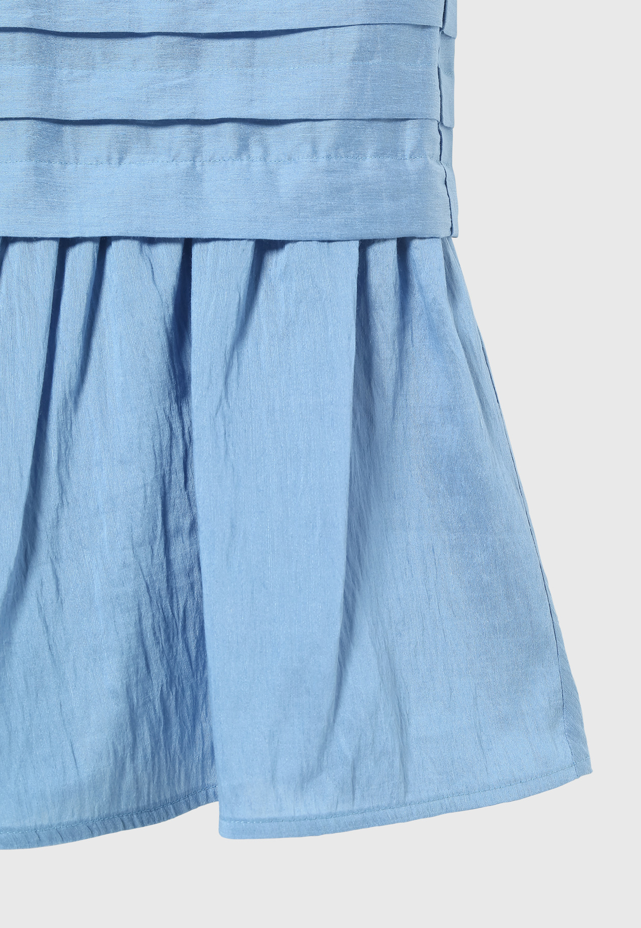 WASHABLE LINEN NO SLEEVE PEPLUM BLOUSE / ウォッシャブルリネンノースリーブペプラムブラウス 詳細画像 Blue 5
