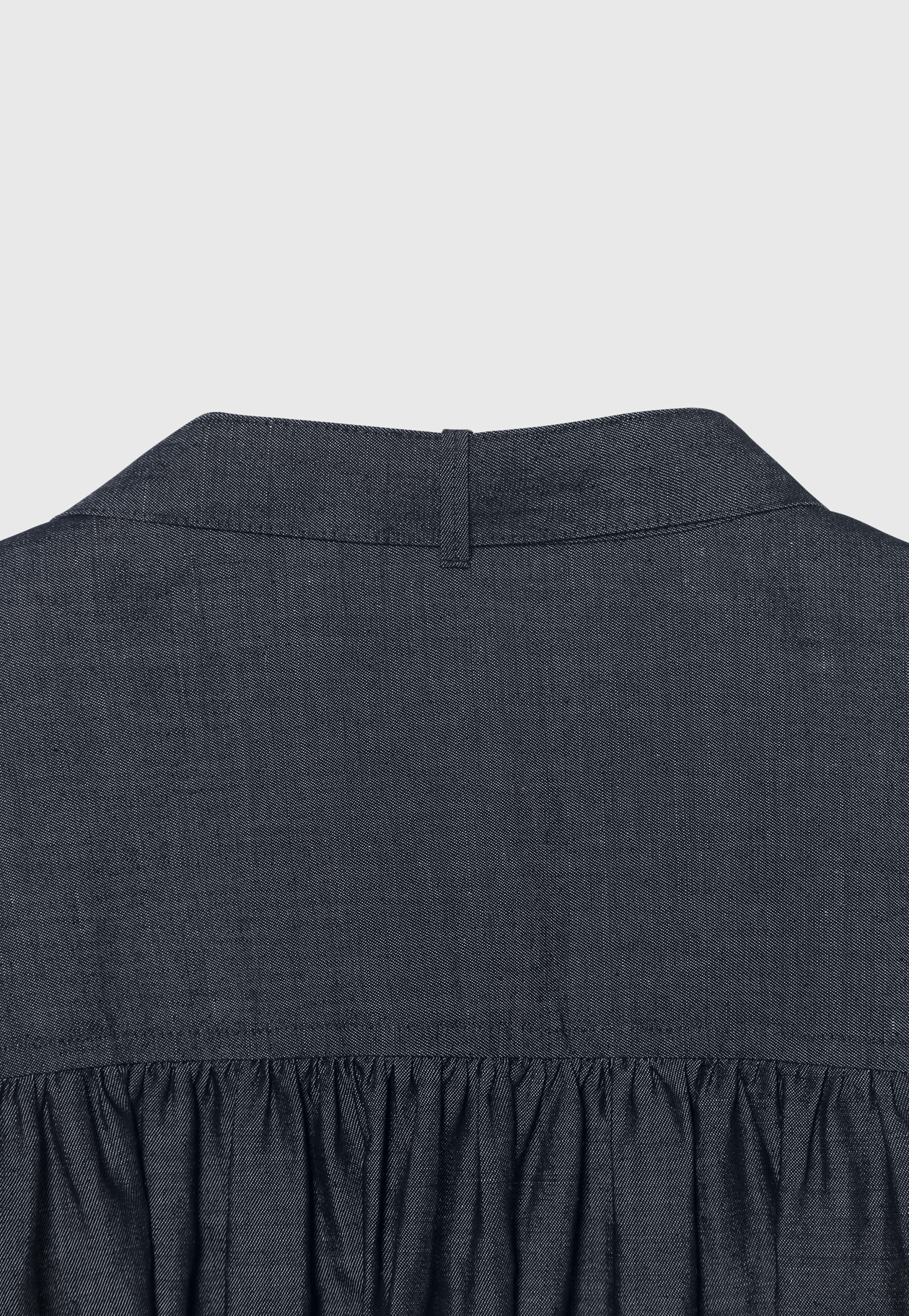 DENIM BOW NO SLEEVE BLOUSE / デニムボウノースリーブブラウス 詳細画像 Navy 7
