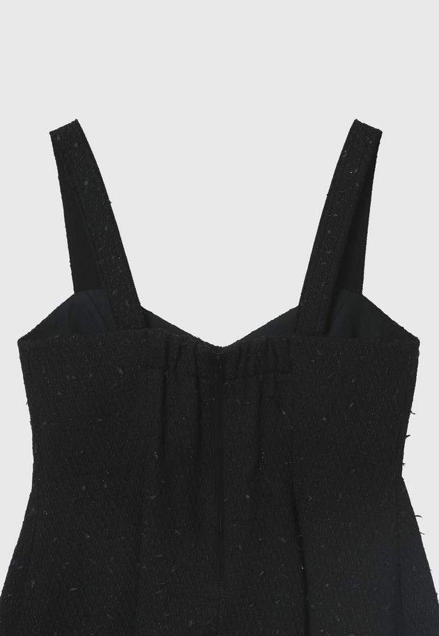 TAPE YARN TWEED BUSTIER / テープヤーンツィードビスチェ 詳細画像 Black 10