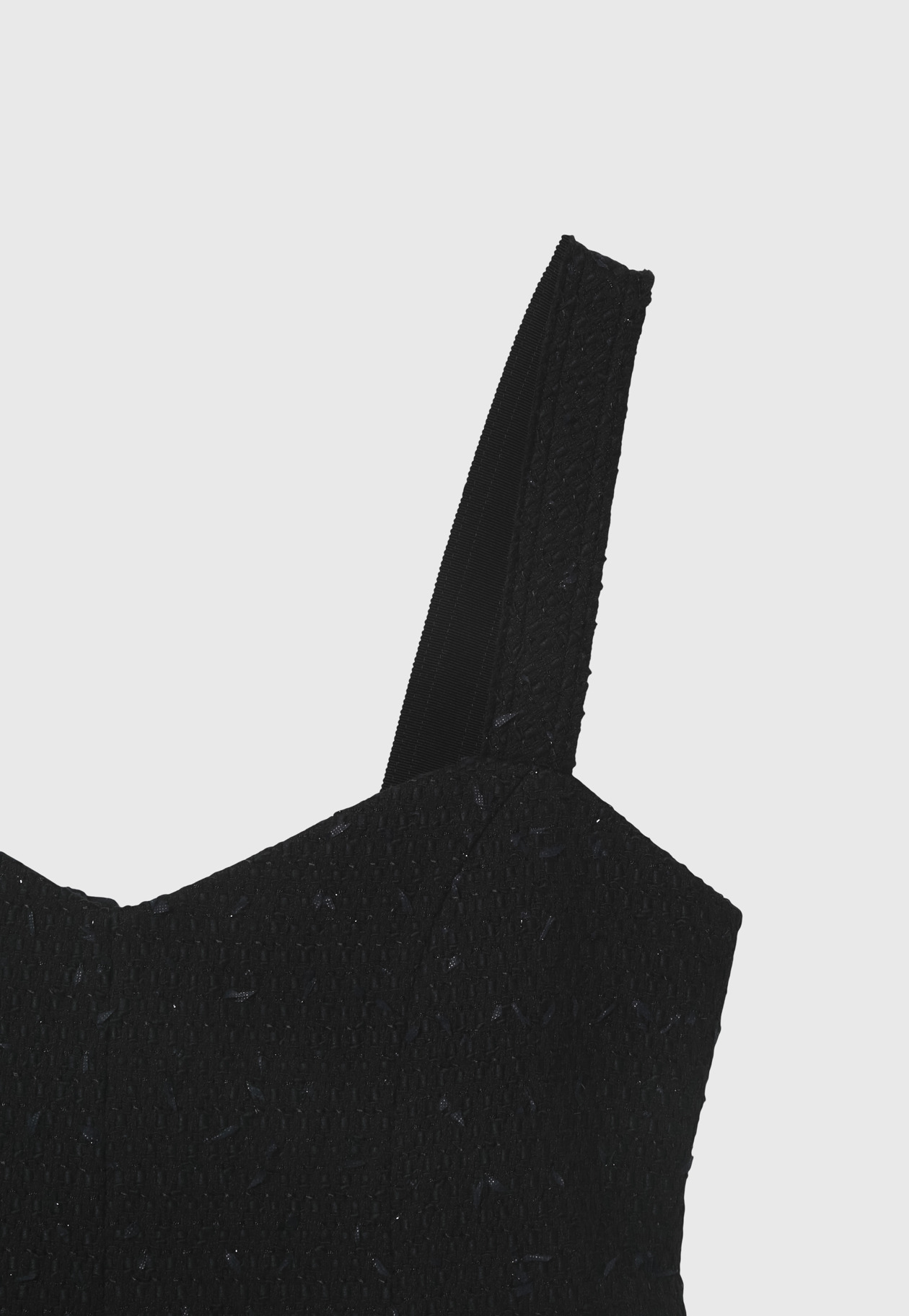 TAPE YARN TWEED BUSTIER / テープヤーンツィードビスチェ 詳細画像 Black 11