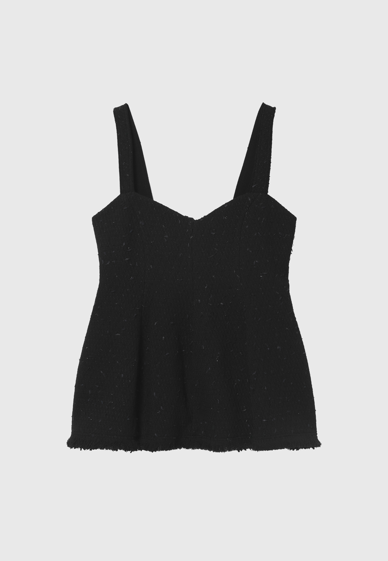TAPE YARN TWEED BUSTIER / テープヤーンツィードビスチェ 詳細画像 Black 7