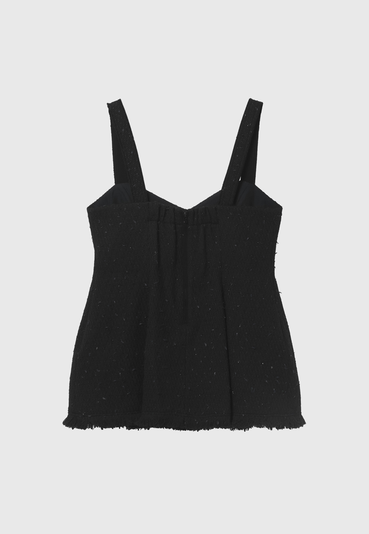 TAPE YARN TWEED BUSTIER / テープヤーンツィードビスチェ 詳細画像 Black 8