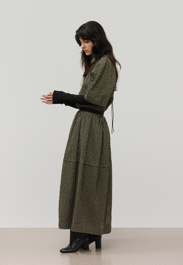 SHEERSUCKER CHECK BLOUSE / シアーサッカーチェックブラウス 詳細画像 Beige 3