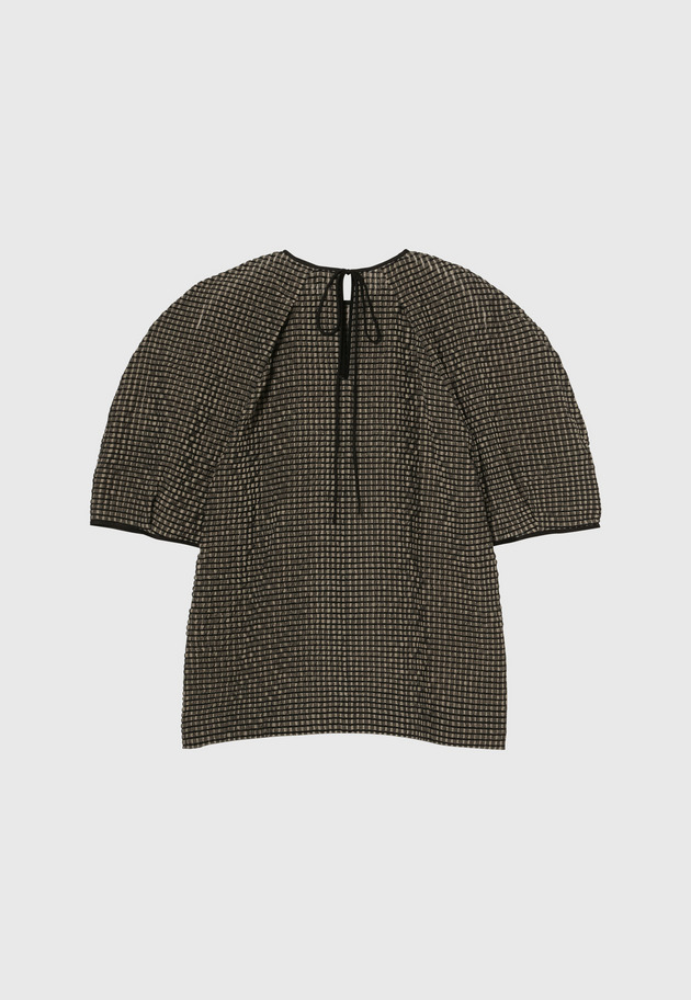SHEERSUCKER CHECK BLOUSE / シアーサッカーチェックブラウス 詳細画像 Beige 7