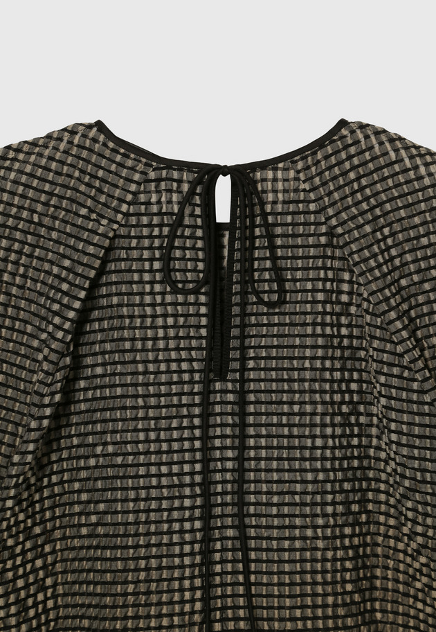 SHEERSUCKER CHECK BLOUSE / シアーサッカーチェックブラウス 詳細画像 Beige 9