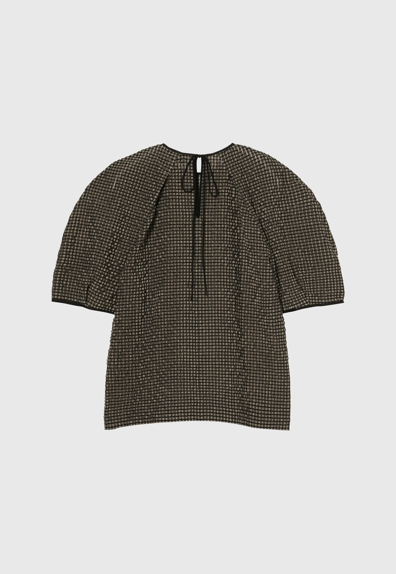 SHEERSUCKER CHECK BLOUSE / シアーサッカーチェックブラウス 詳細画像 Beige 7