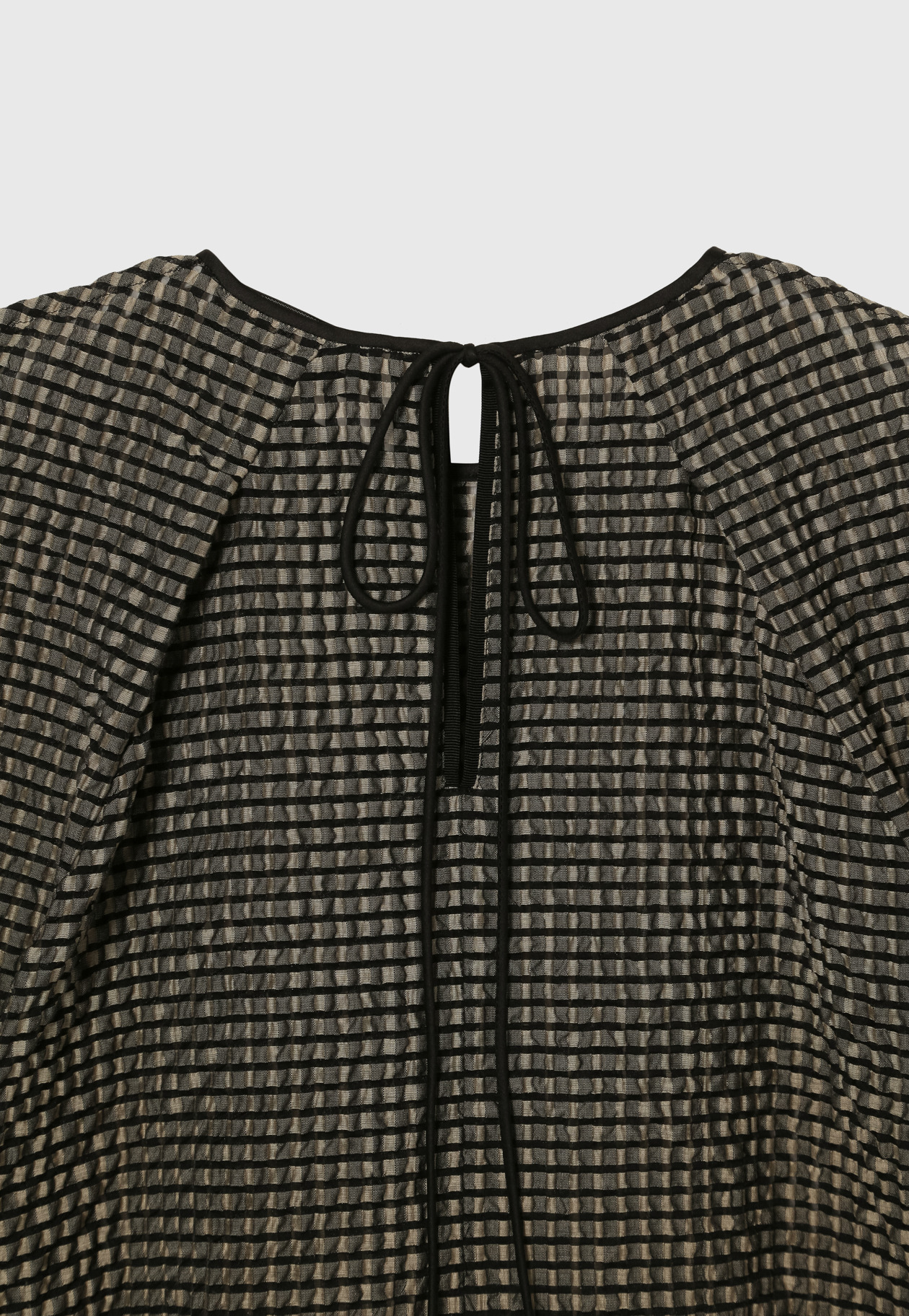 SHEERSUCKER CHECK BLOUSE / シアーサッカーチェックブラウス 詳細画像 Beige 9