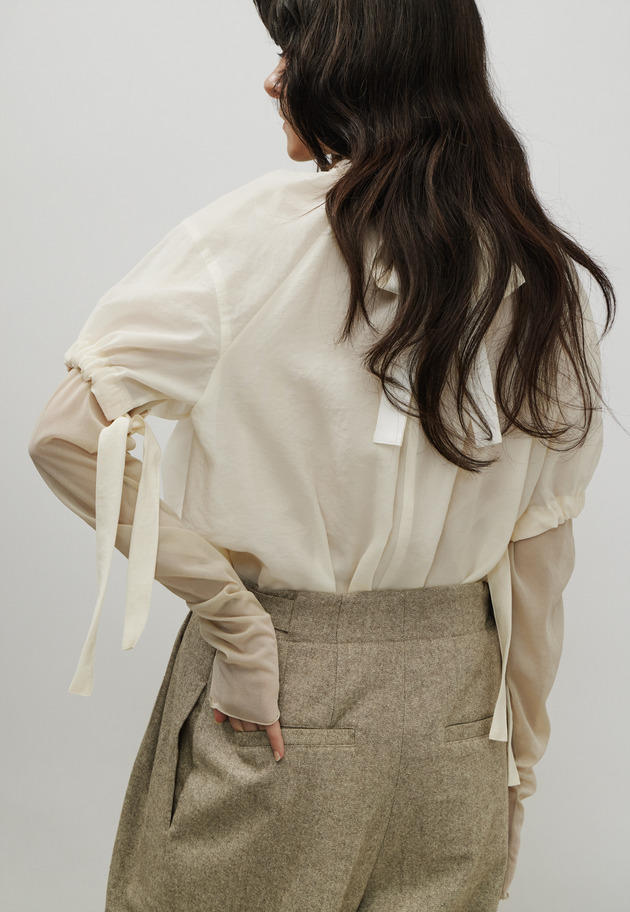 SILKY GATHERED BLOUSE / シルキーギャザーブラウス 詳細画像 OW 6