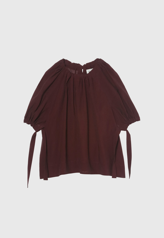 SILKY GATHERED BLOUSE / シルキーギャザーブラウス 詳細画像 Brd 2
