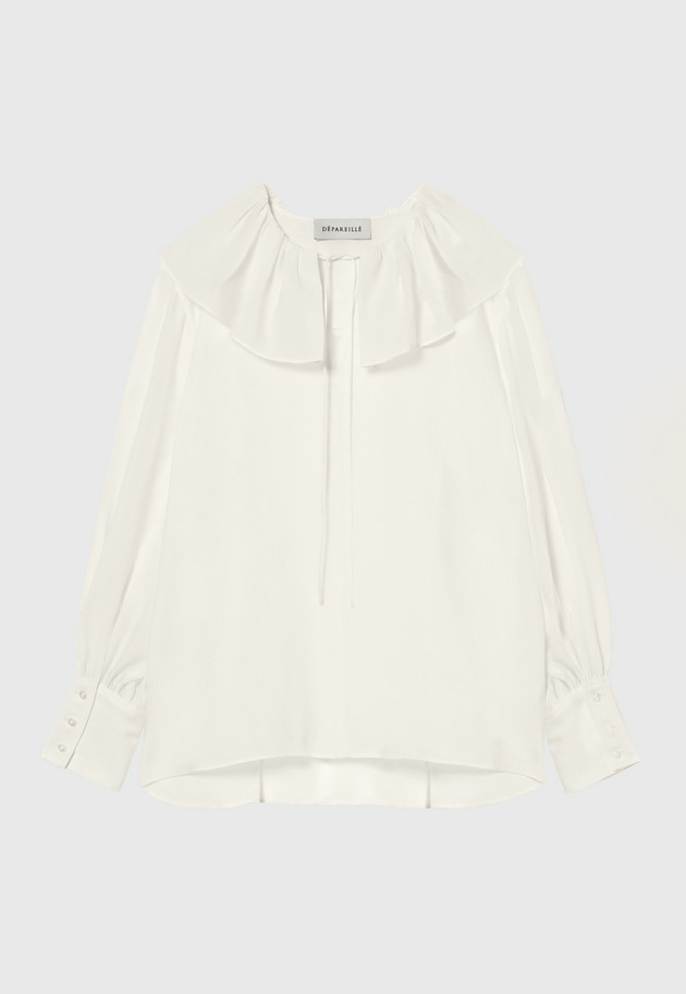 SILKY RUFFLE BLOUSE / シルキーラッフルブラウス 詳細画像 OW 3