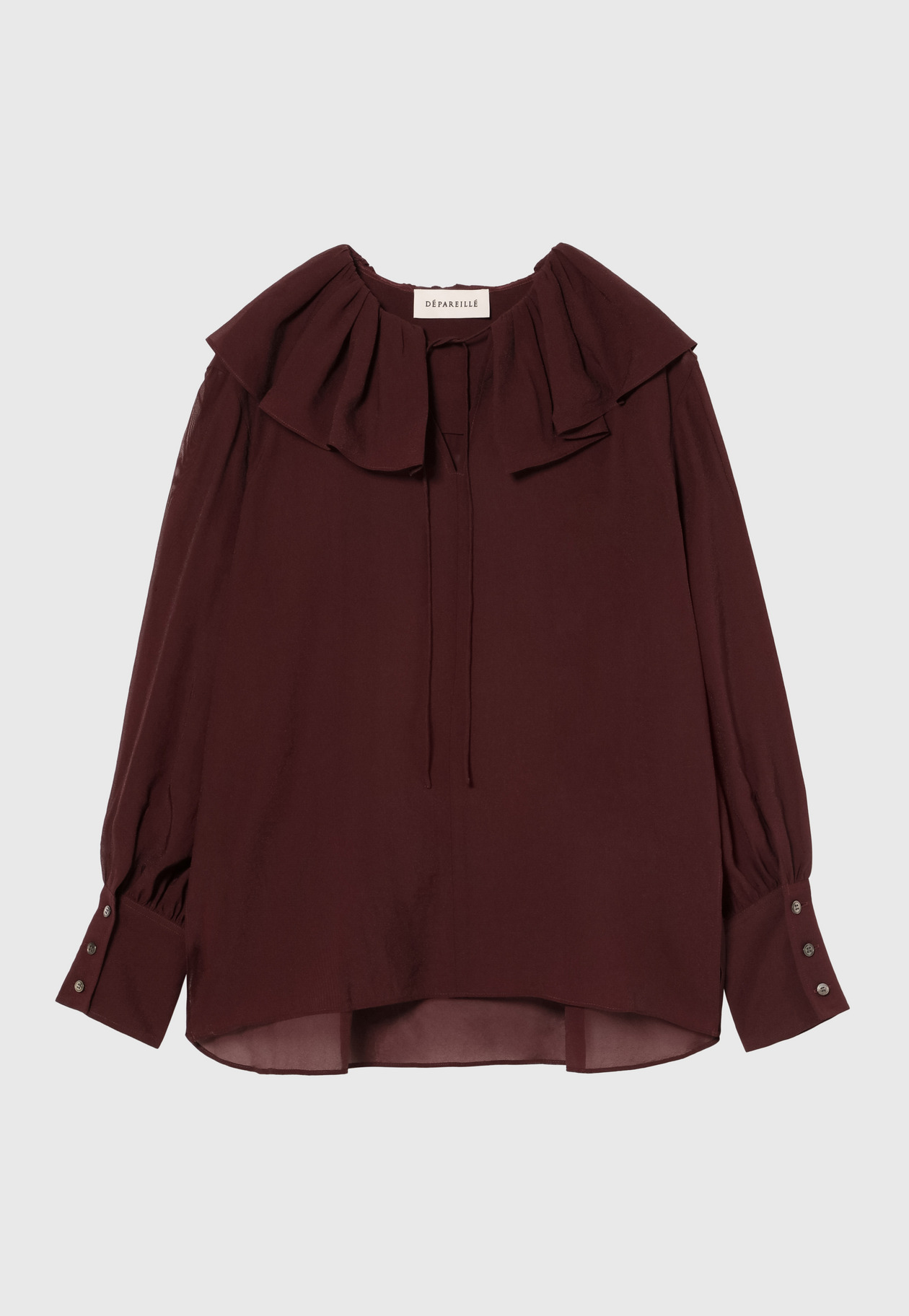 SILKY RUFFLE BLOUSE / シルキーラッフルブラウス 詳細画像 Brd 1