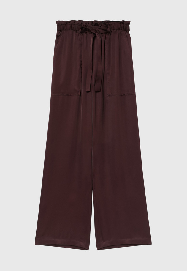 VISCOSE SATIN GATHER PANTS / ヴィスコースサテンギャザーパンツ 詳細画像 Brd 1