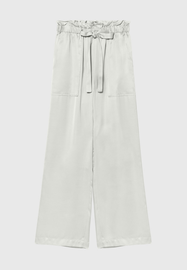 VISCOSE SATIN GATHER PANTS / ヴィスコースサテンギャザーパンツ 詳細画像 L.GY 1