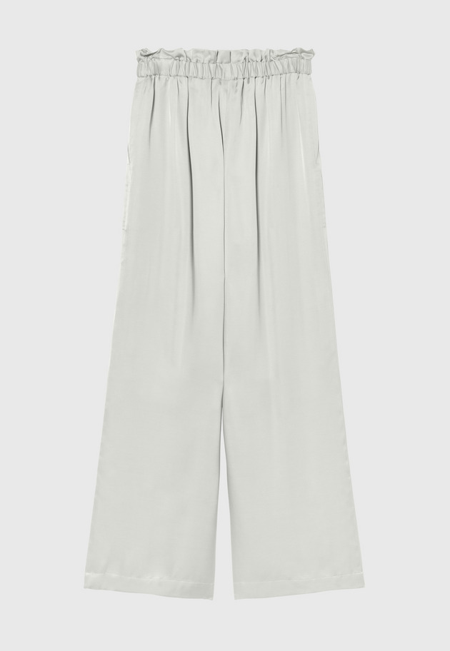 VISCOSE SATIN GATHER PANTS / ヴィスコースサテンギャザーパンツ 詳細画像 L.GY 2