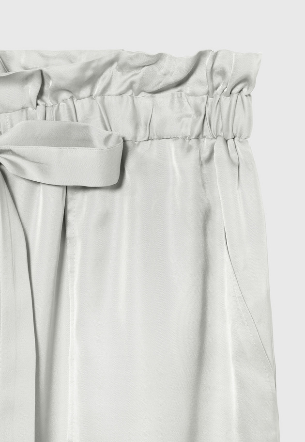 VISCOSE SATIN GATHER PANTS / ヴィスコースサテンギャザーパンツ 詳細画像 L.GY 4