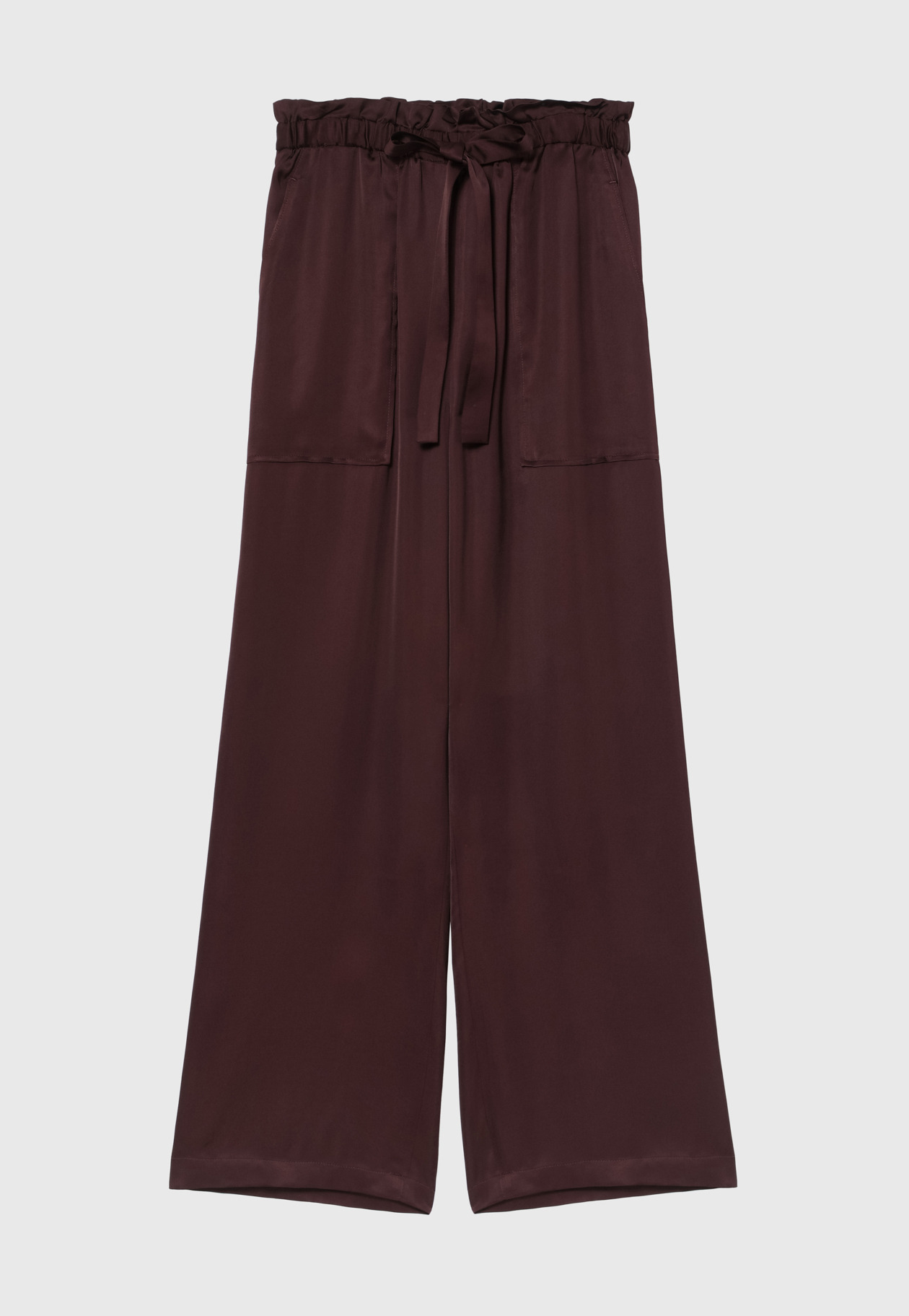 VISCOSE SATIN GATHER PANTS / ヴィスコースサテンギャザーパンツ 詳細画像 Brd 1