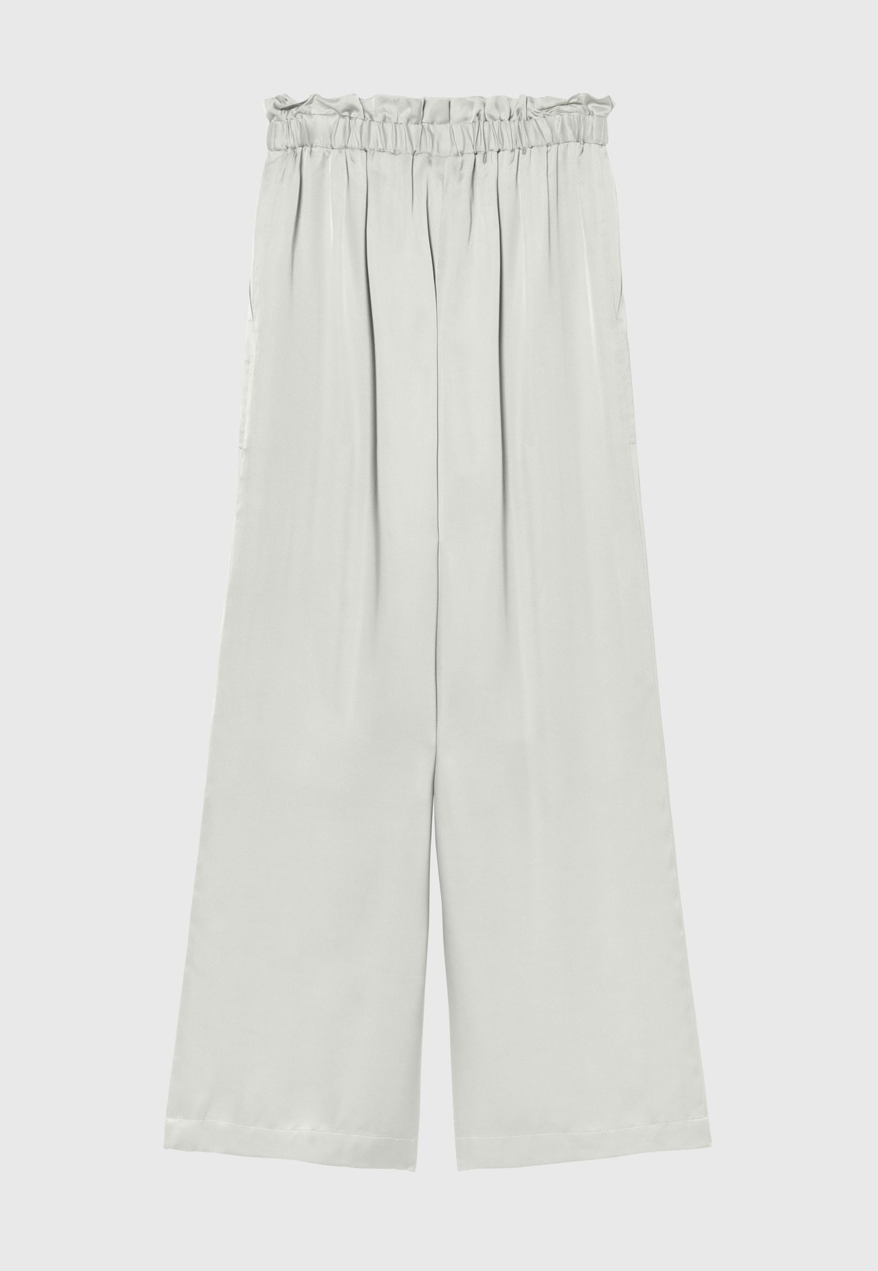 VISCOSE SATIN GATHER PANTS / ヴィスコースサテンギャザーパンツ 詳細画像 L.GY 2