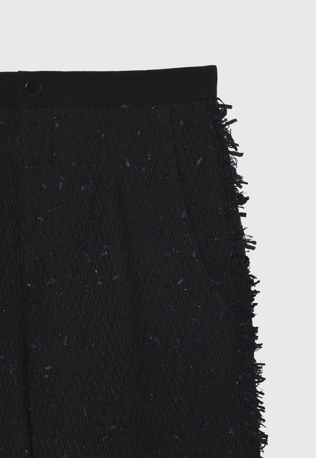 TAPE YARN TWEED PANTS / テープヤーンツィードパンツ 詳細画像 Black 8